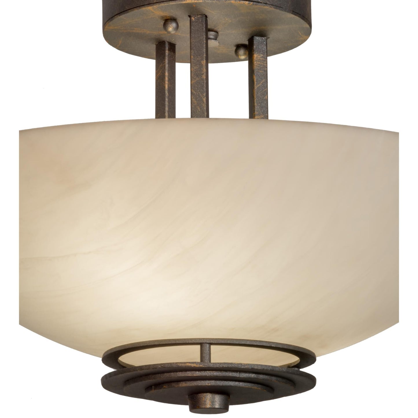 Meyda Lighting Thurston 15 Inch 2 Light Semi Flush Mount Cp780133