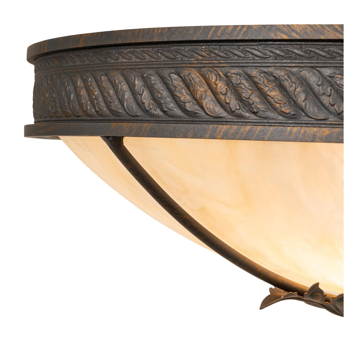 Meyda Lighting Hoja 18 Inch 2 Light Semi Flush Mount Cp780135