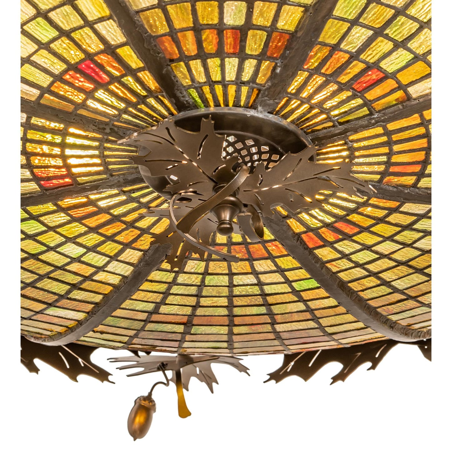 Meyda Lighting Acorn And Oak Leaf 48 Inch 8 Light Semi Flush Mount Cp780160