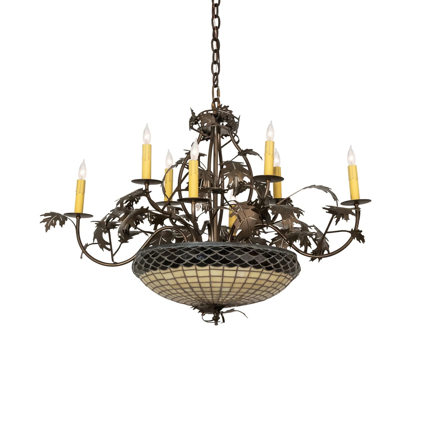 Meyda Lighting Greenbriar Oak 36 Inch 11 Light Chandelier Cp779771