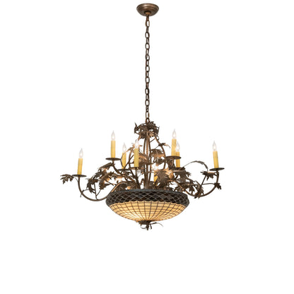 Meyda Lighting Greenbriar Oak 36 Inch 11 Light Chandelier Cp779771