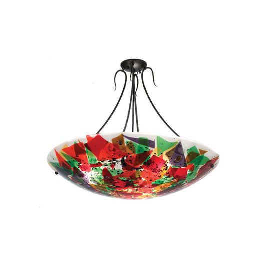 Meyda Lighting Colorito 30 Inch 3 Light Semi Flush Mount Cp41256