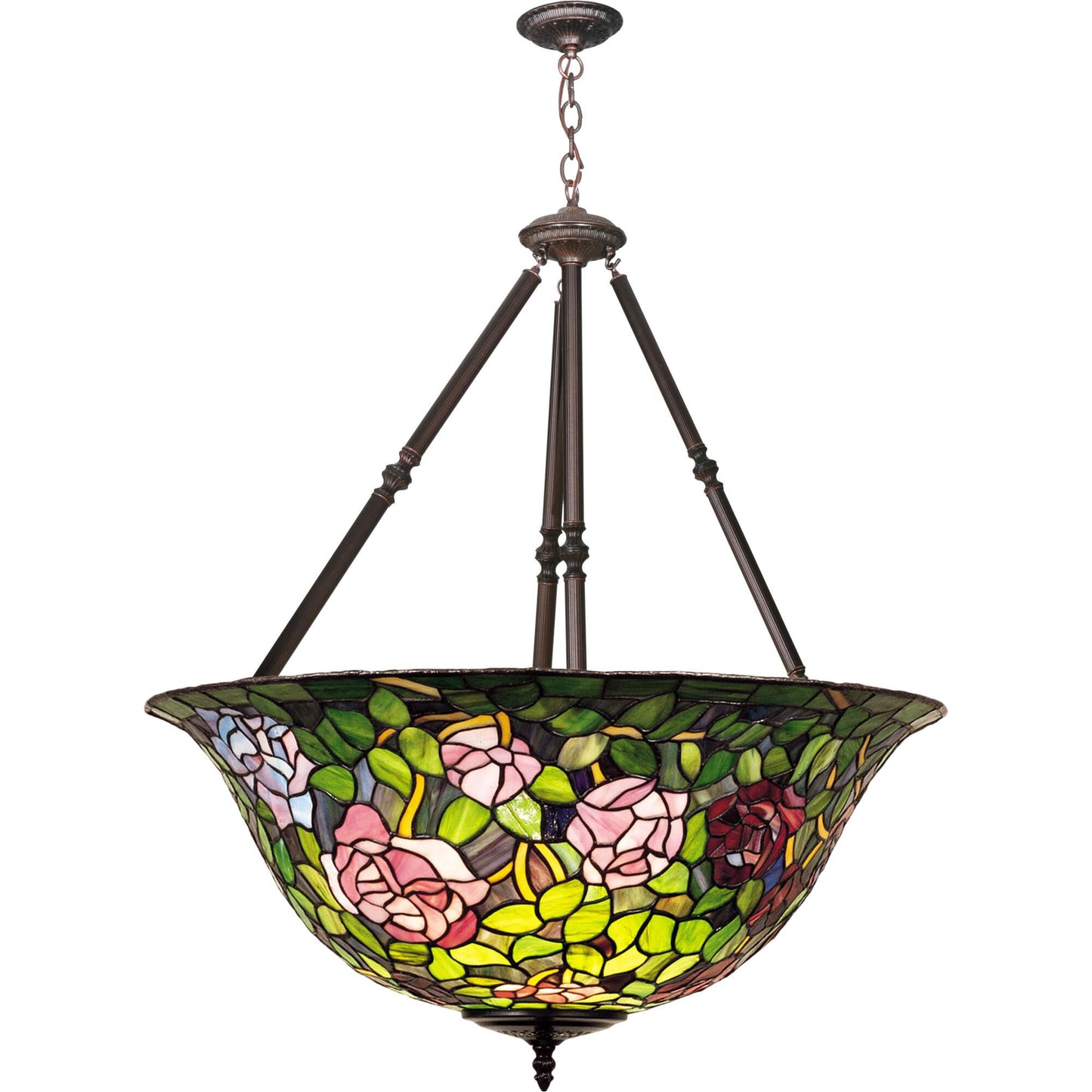 Meyda Lighting Tiffany Rosebush 38 Inch Large Pendant Cp41442