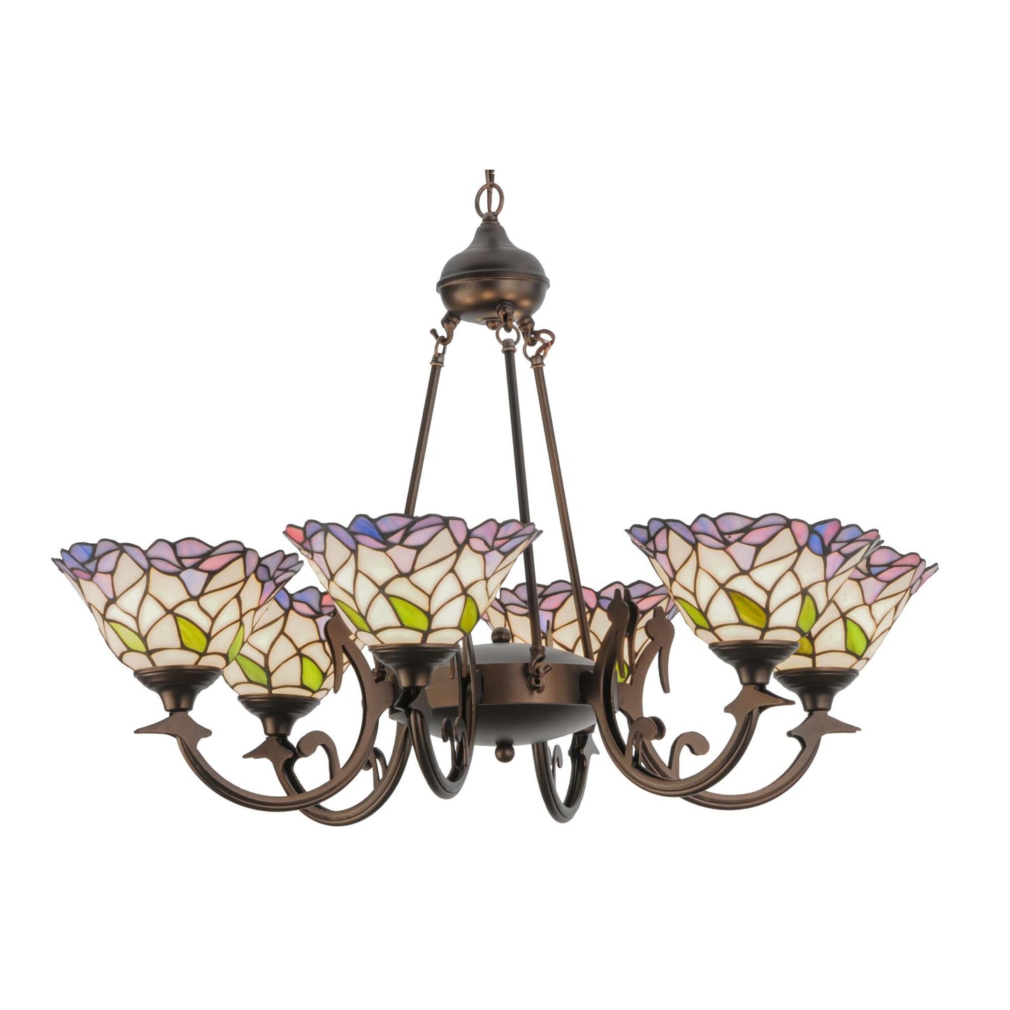 Meyda Lighting Daffodil Bell 33 Inch 6 Light Chandelier Cp42167