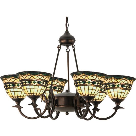 Meyda Lighting Tiffany Roman 32 Inch 6 Light Chandelier Cp42178