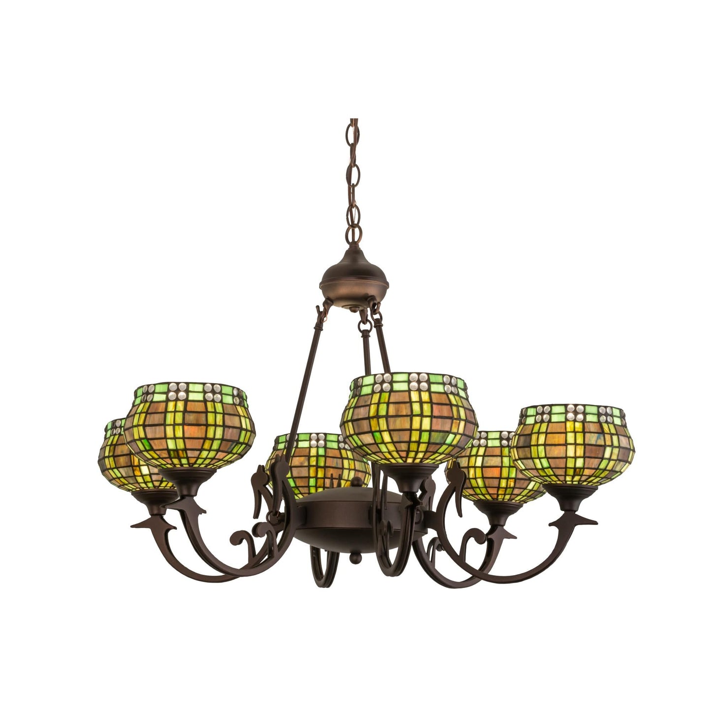 Meyda Lighting Jeweled Basket 32 Inch 6 Light Chandelier Cp42179