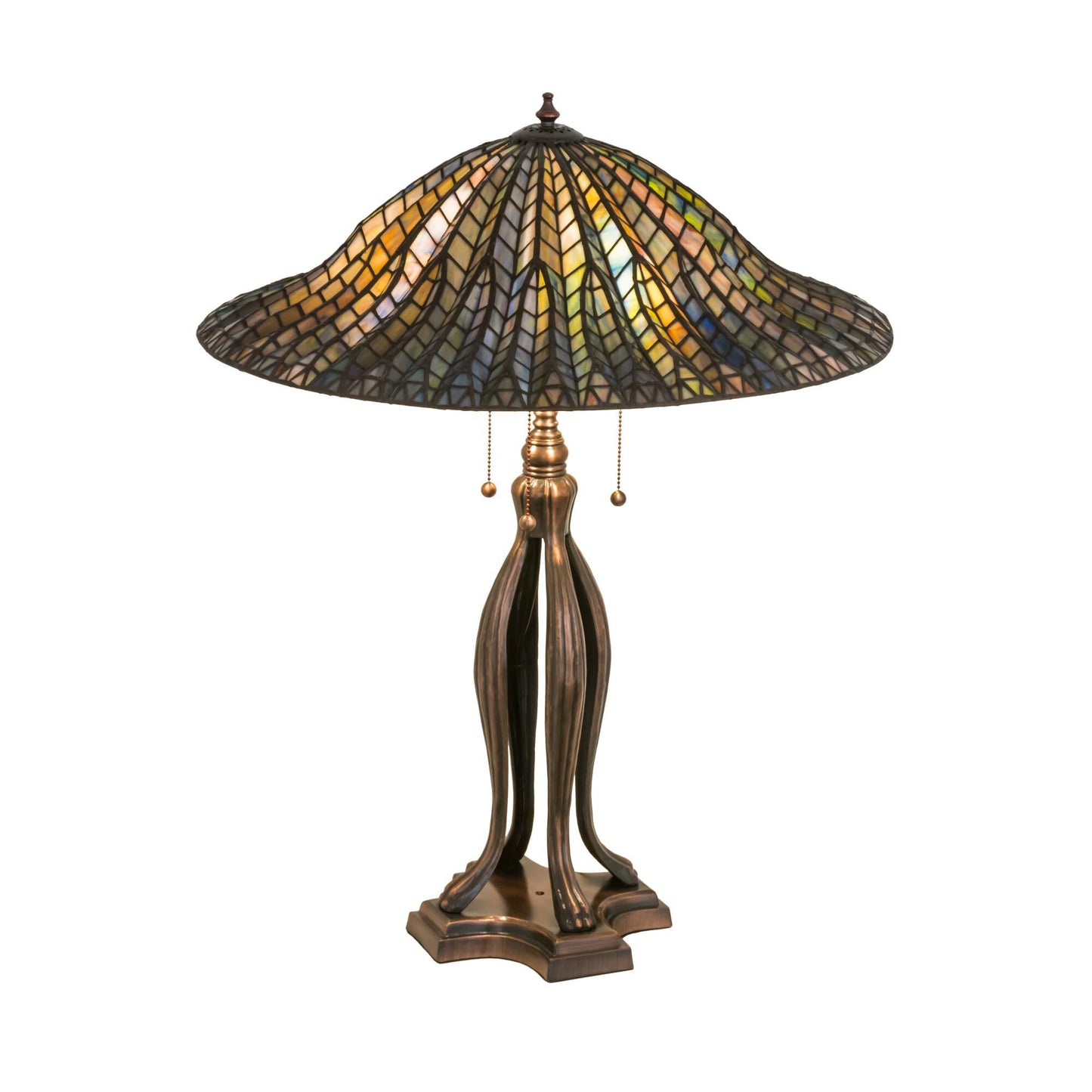 Meyda Lighting Tiffany Lotus Leaf 31 Inch Table Lamp Cp188771