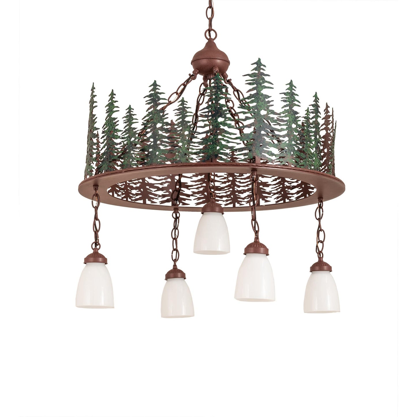 Meyda Lighting Tall Pines 28 Inch 5 Light Chandelier Cp45344