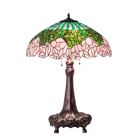 Meyda Lighting Cabbage Rose 31 Inch Table Lamp Cp188954