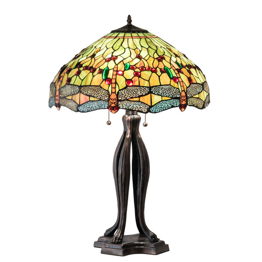 Meyda Lighting Tiffany Hanginghead Dragonfly 30 Inch Table Lamp Cp189010