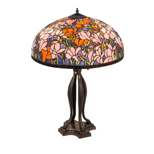 Meyda Lighting Tiffany Magnolia 31 Inch Table Lamp Cp189023