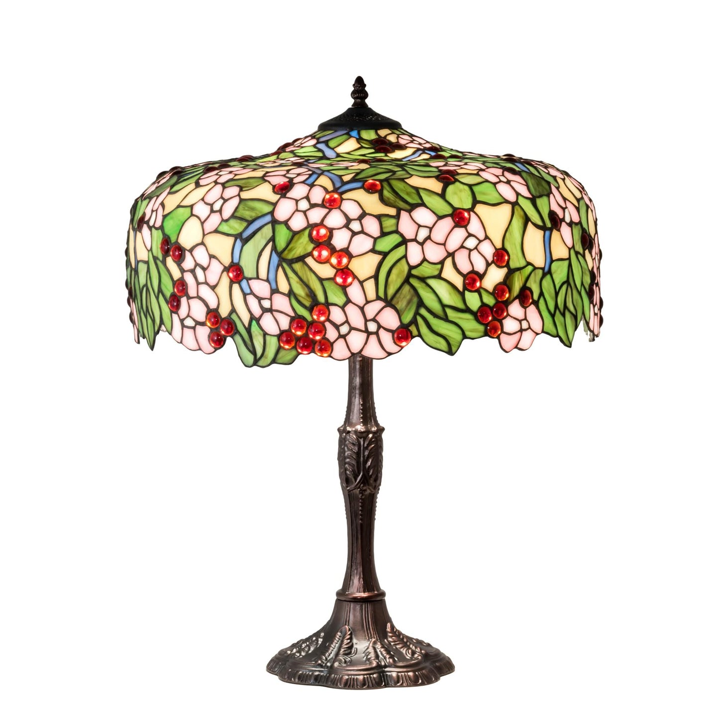 Meyda Lighting Tiffany Cherry Blossom 28 Inch Table Lamp Cp189025