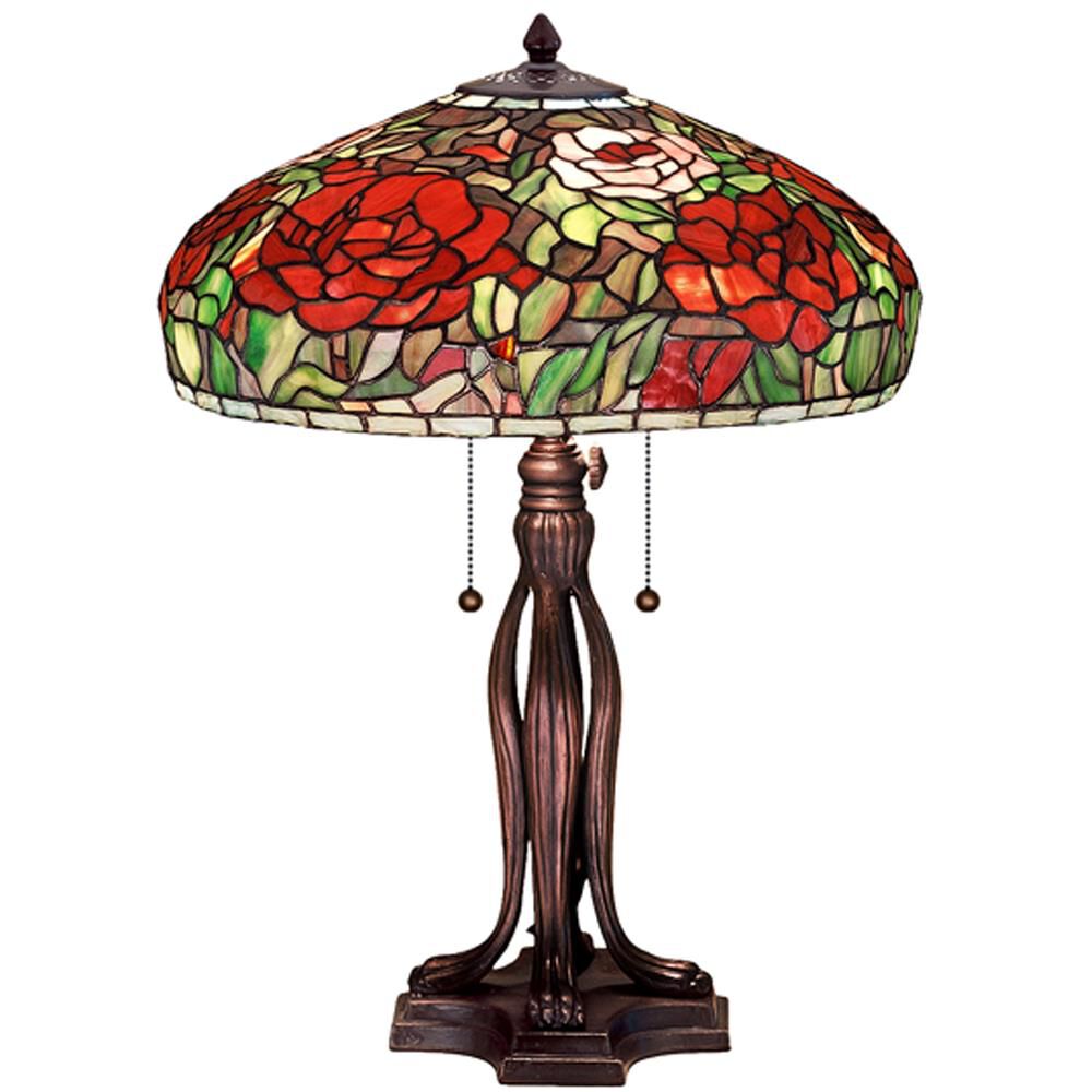 Meyda Lighting Tiffany Peony 23 Inch Table Lamp Cp189216