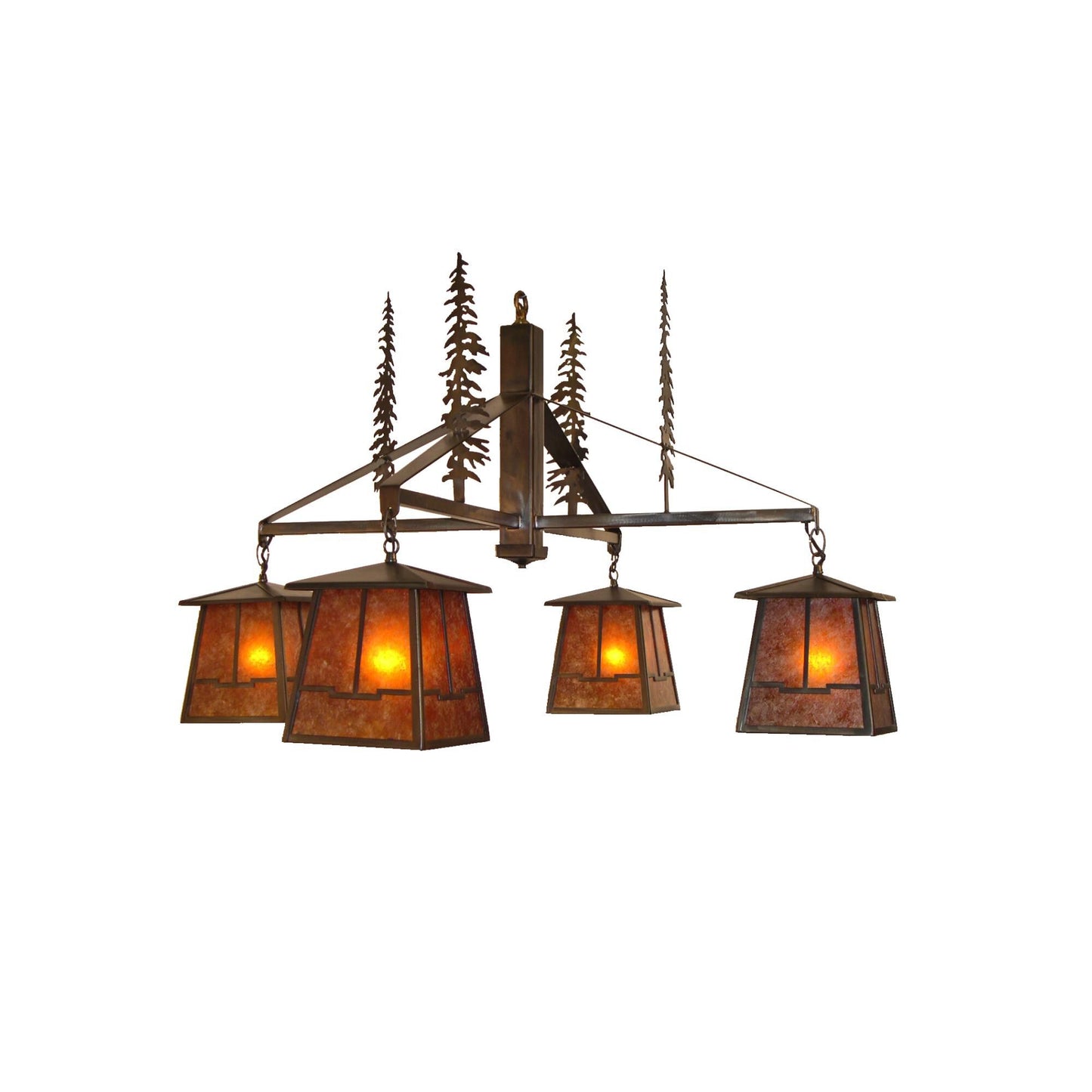 Meyda Lighting Tall Pines Valley View 40 Inch 4 Light Chandelier Cp52163