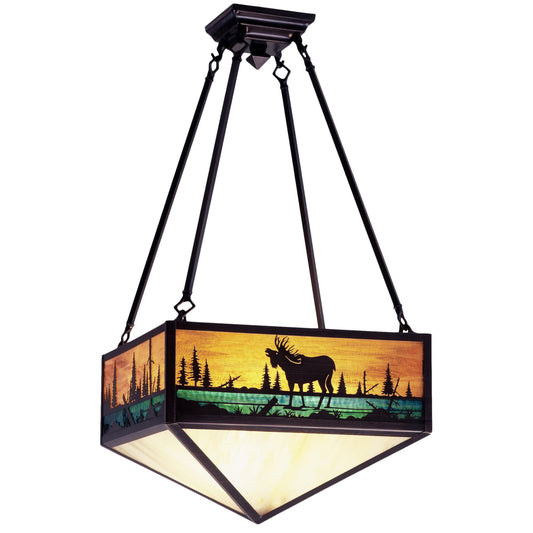 Meyda Lighting Moose Creek 233 Inch 3 Light Semi Flush Mount Cp56072