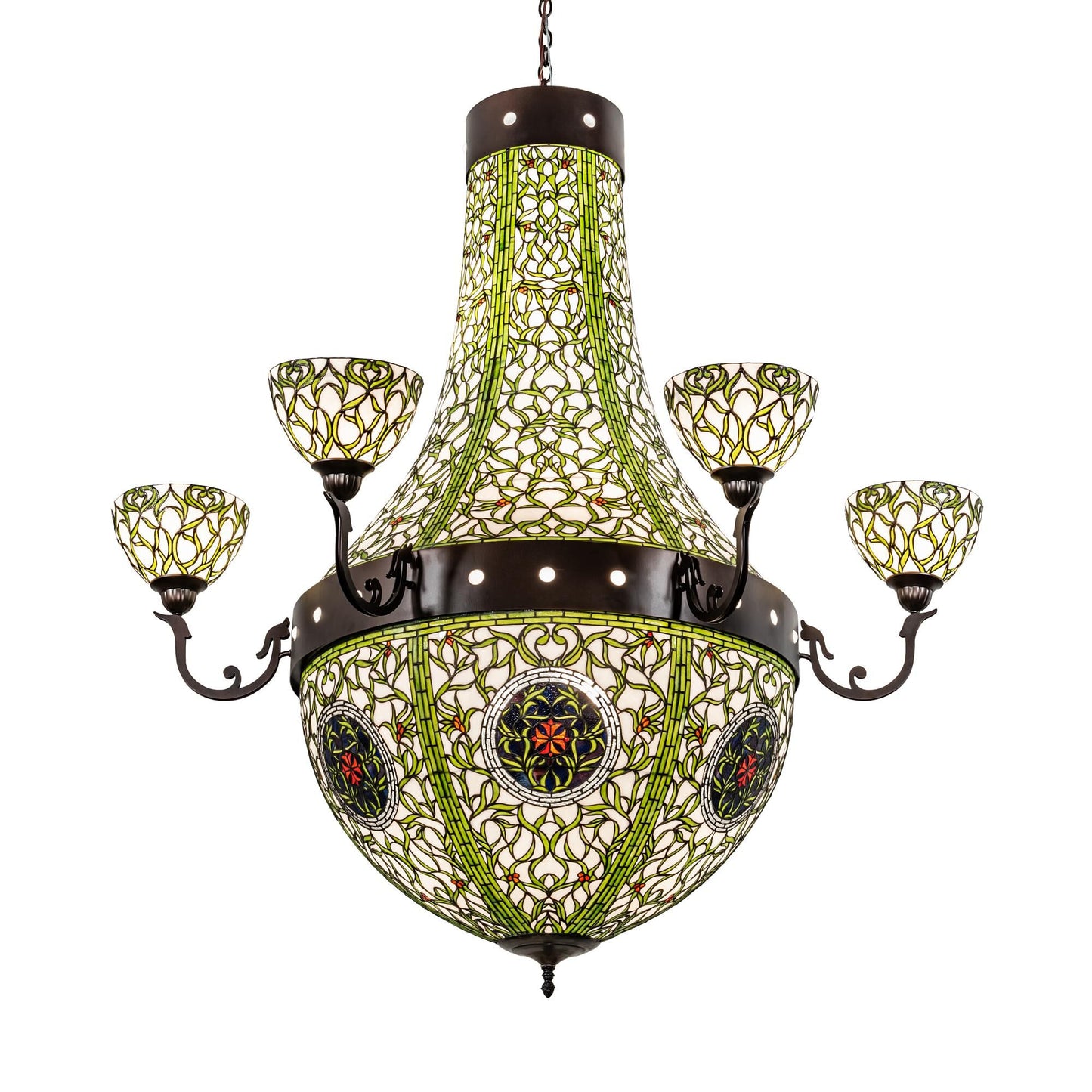 Meyda Lighting Grand Tulip Medallion 60 Inch 12 Light Chandelier Cp58868