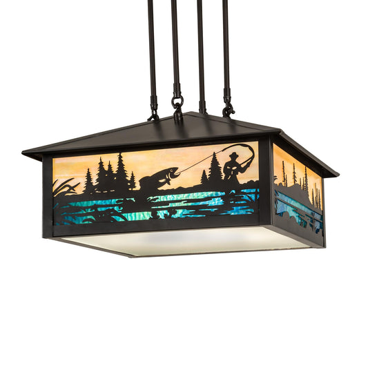 Meyda Lighting Fly Fishing Creek 24 Inch Large Pendant Cp59648