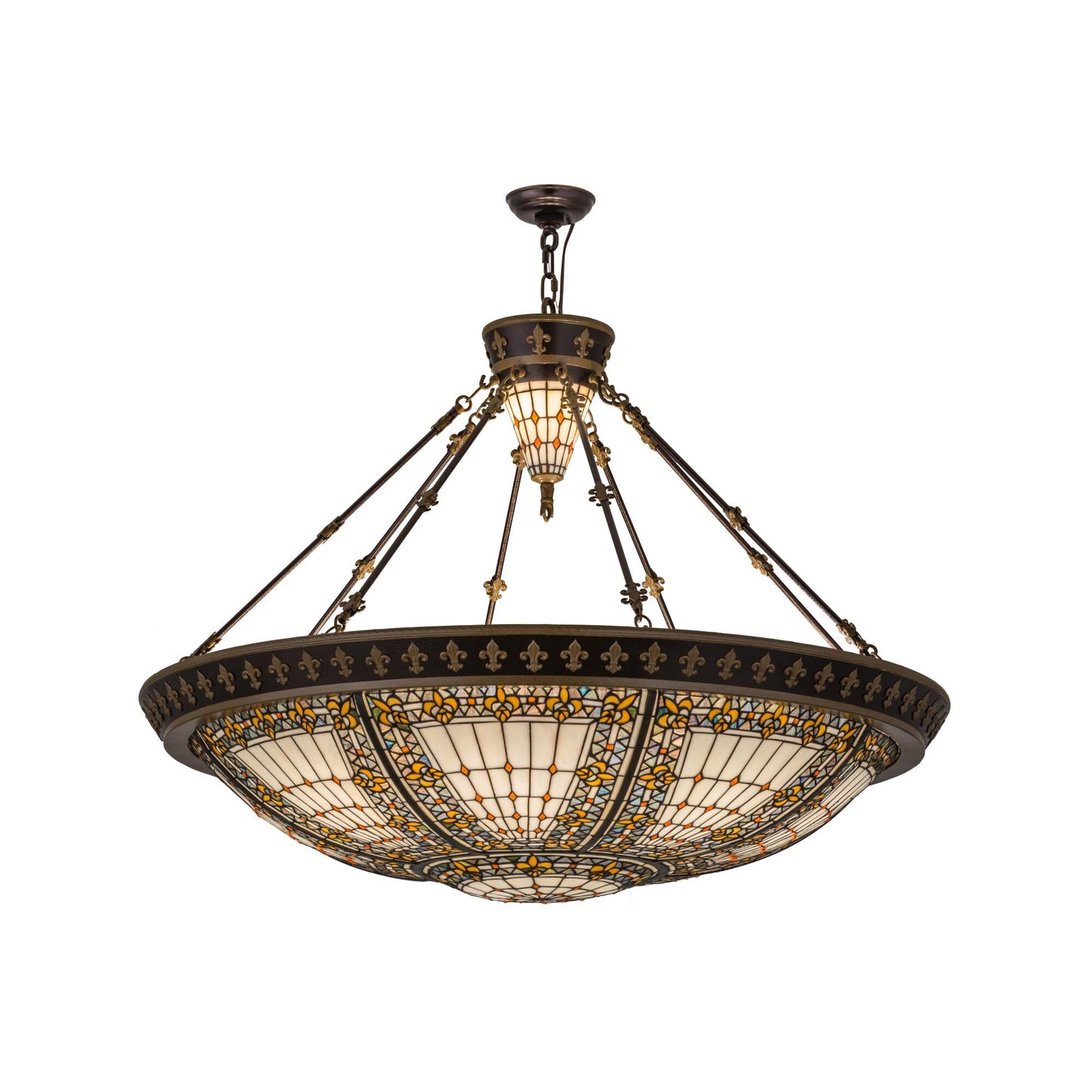 Meyda Lighting Fleur De Lis 45 Inch Large Pendant Cp73074