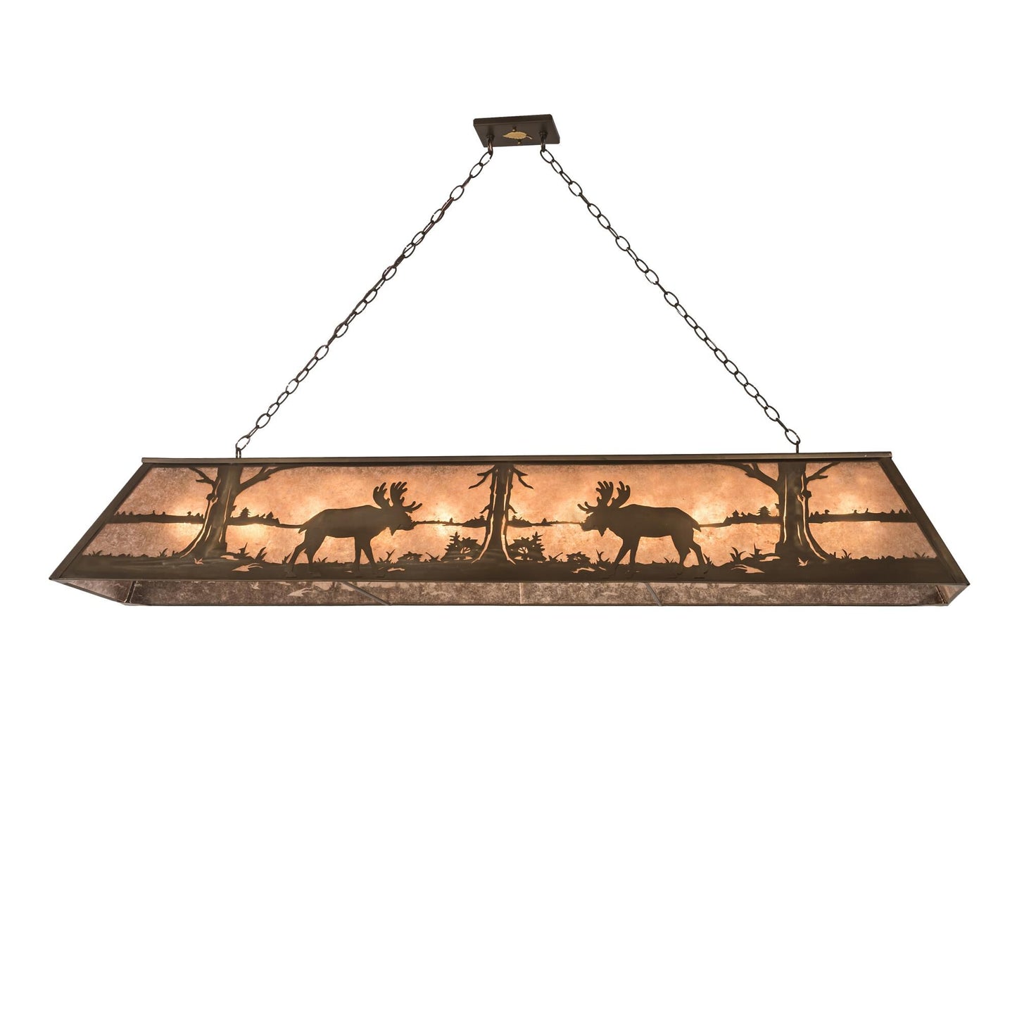 Meyda Lighting Moose At Lake 72 Inch 12 Light Linear Suspension Light Cp74579