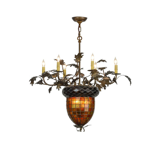 Meyda Lighting Greenbriar Oak 36 Inch 2 Light Semi Flush Mount Cp75804