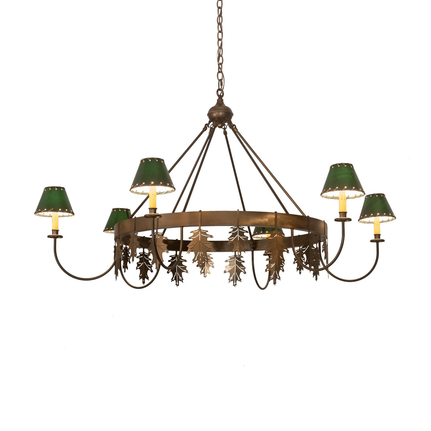 Meyda Lighting Oak Leaf 56 Inch 6 Light Chandelier Cp77058