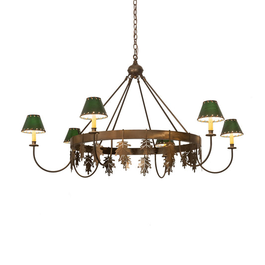 Meyda Lighting Oak Leaf 56 Inch 6 Light Chandelier Cp77058