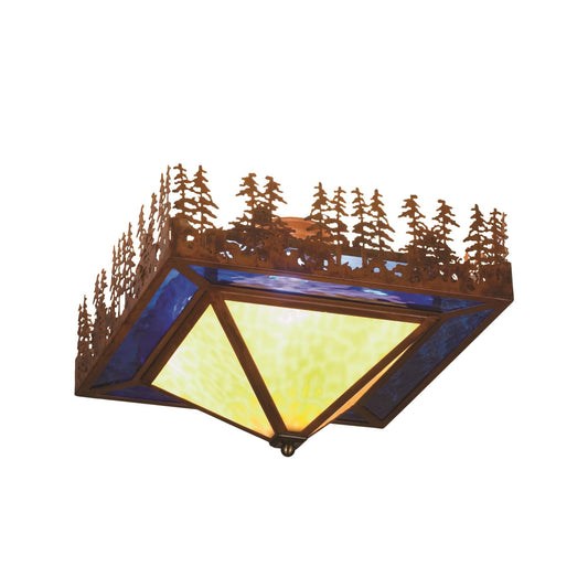 Meyda Lighting Pine Lake 26 Inch 4 Light Flush Mount Cp77413