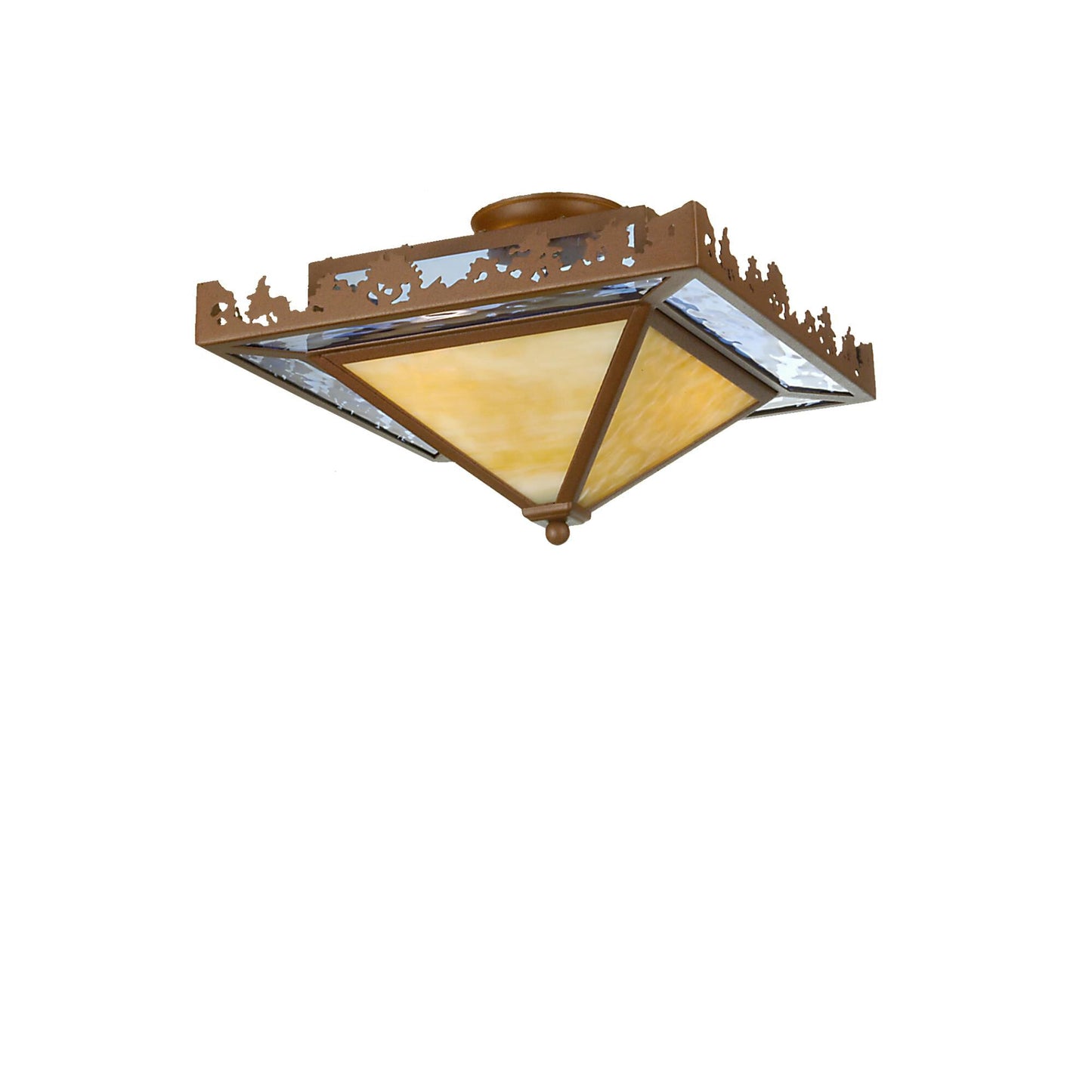 Meyda Lighting Pine Lake 23 Inch 2 Light Flush Mount Cp77414