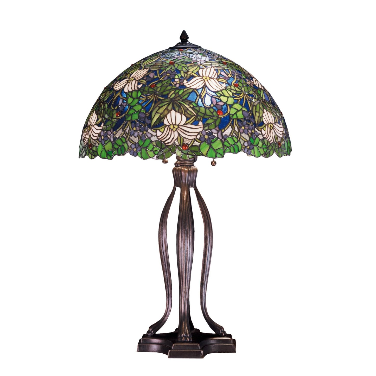 Meyda Lighting Trillium And Violet 30 Inch Table Lamp Cp190429