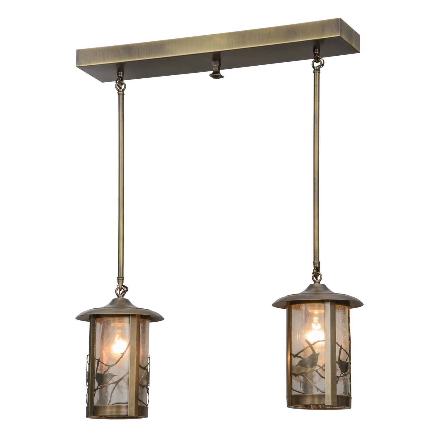 Meyda Lighting Fulton Song Bird 26 Inch 2 Light Linear Suspension Light Cp82165