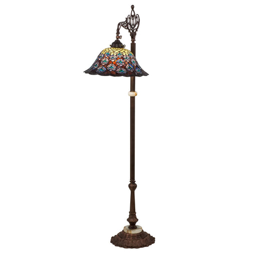 Meyda Lighting Tiffany Peacock Feather 61 Inch Table Lamp Cp191753