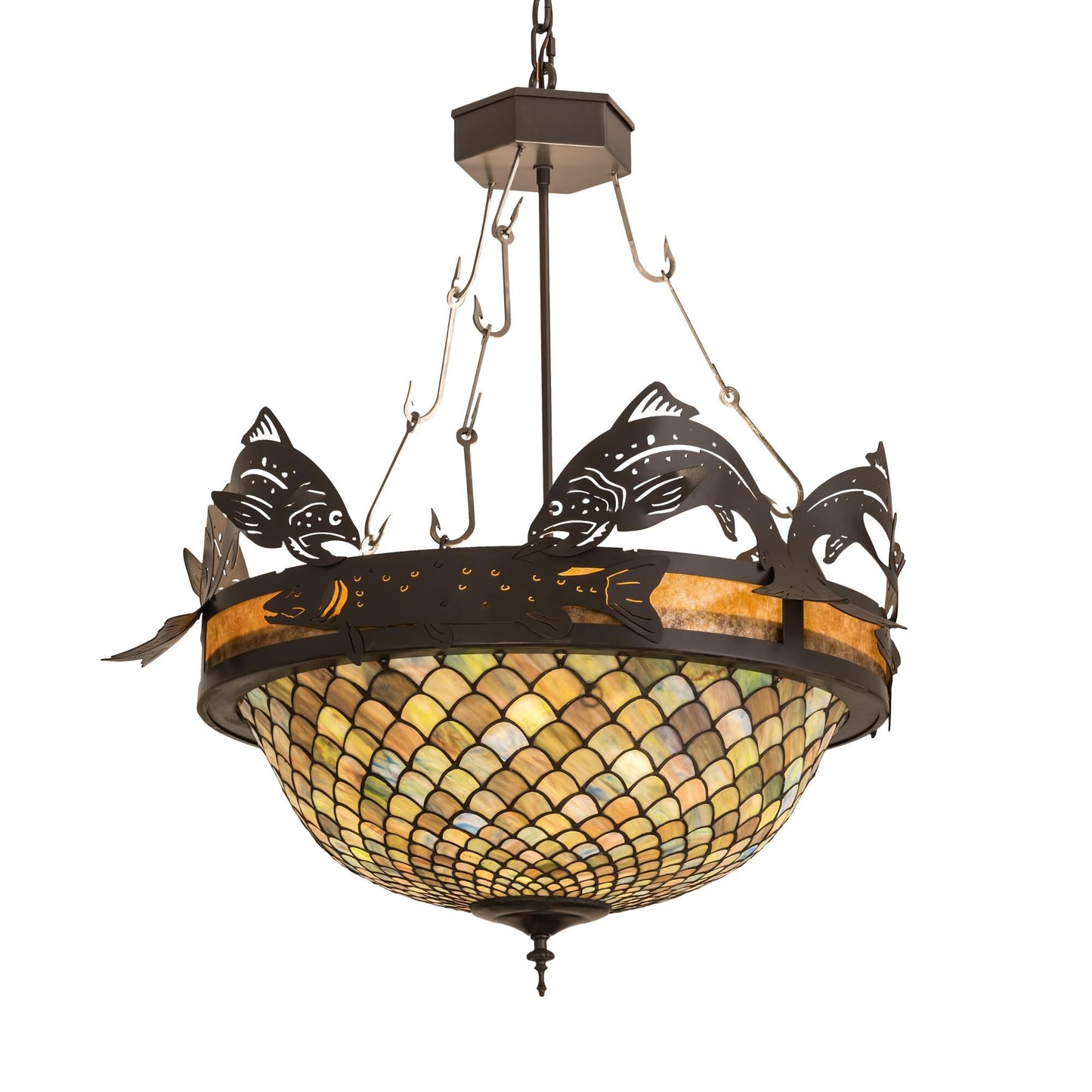 Meyda Lighting Catch Of The Day Fishscale 33 Inch Large Pendant Cp91566