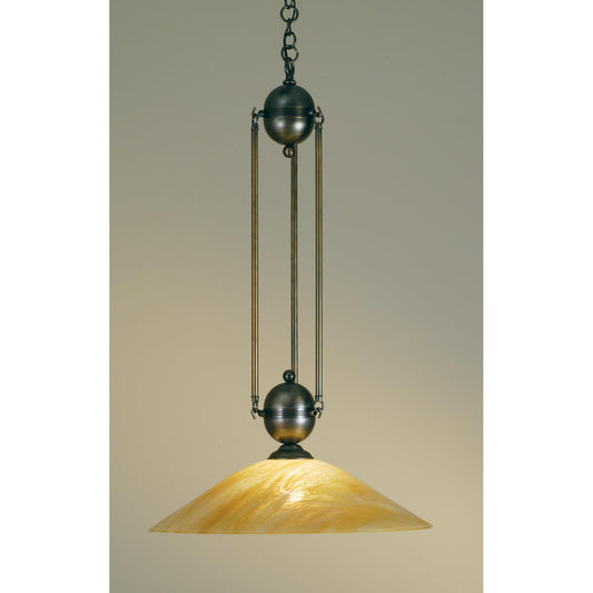 Meyda Lighting Deco Ball Beige Iridescent 21 Inch Large Pendant Cp92367