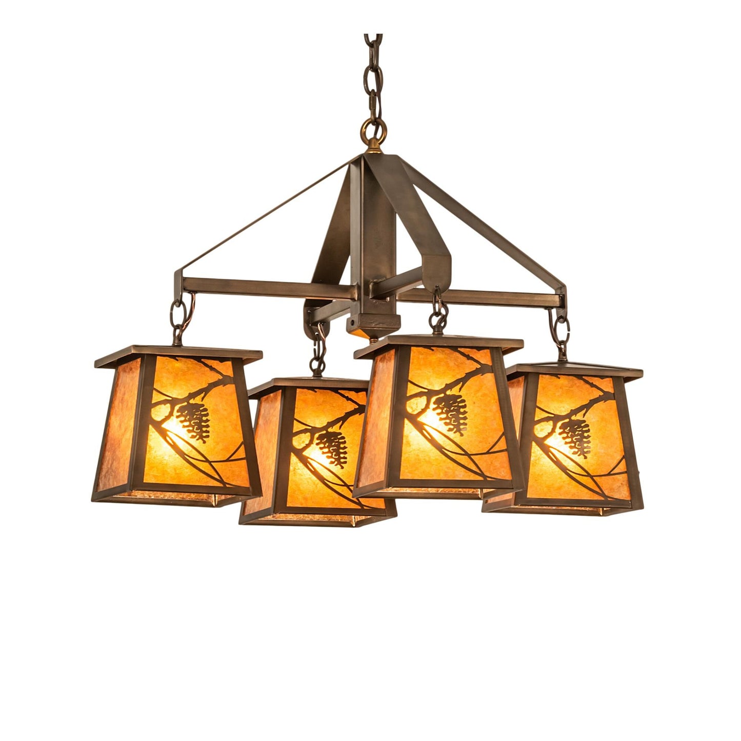 Meyda Lighting Whispering Pines 28 Inch 4 Light Chandelier Cp779767