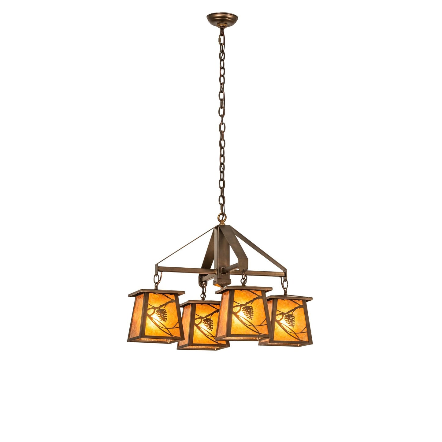 Meyda Lighting Whispering Pines 28 Inch 4 Light Chandelier Cp779767