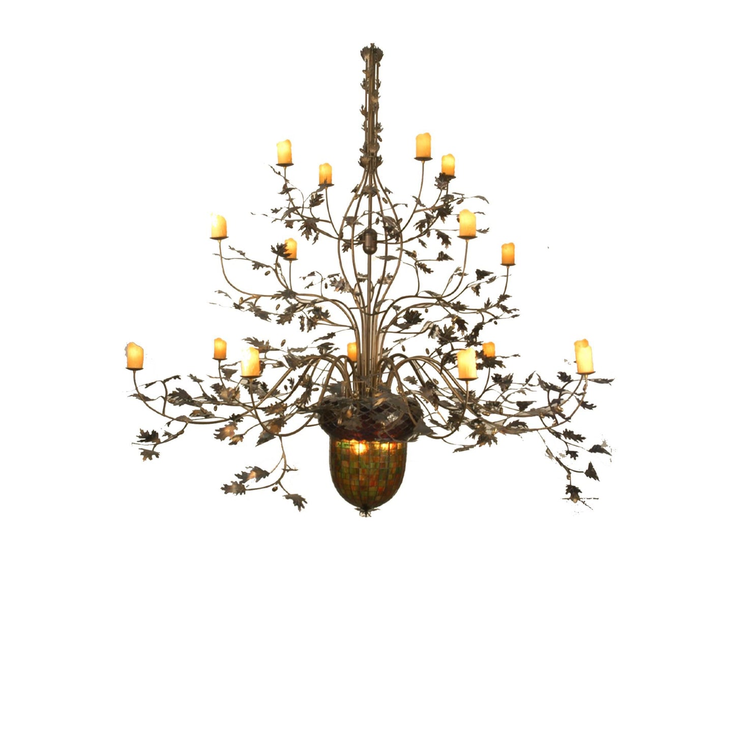 Meyda Lighting Greenbriar Oak 100 Inch 16 Light Chandelier Cp94087