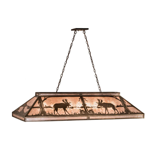 Meyda Lighting Moose At Lake 61 Inch 9 Light Linear Suspension Light Cp94164