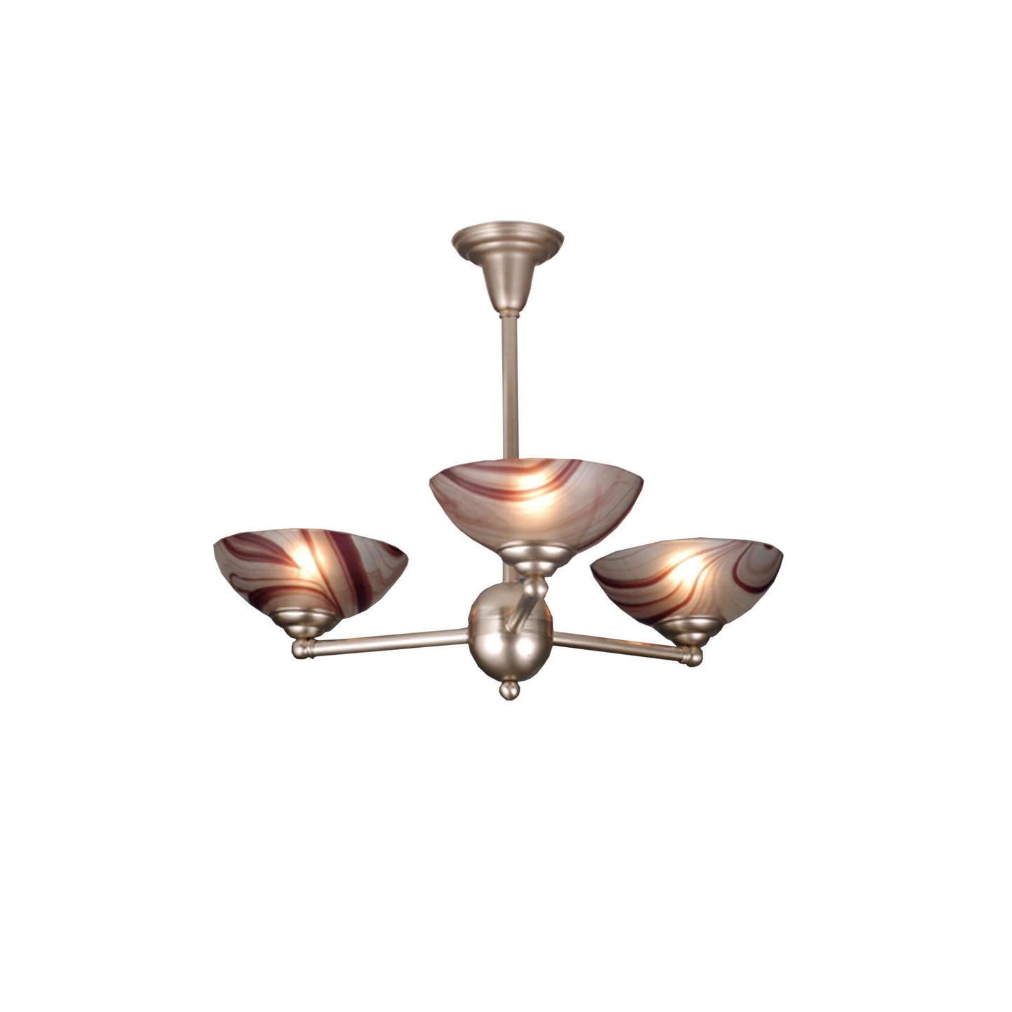 Meyda Lighting Deco Ball Chambord Swirl 31 Inch 3 Light Chandelier Cp97187