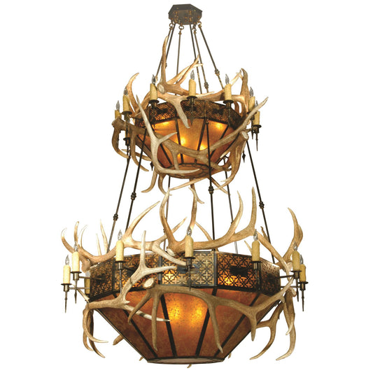 Meyda Lighting Antlers Elk 66 Inch 10 Light Chandelier Cp97514