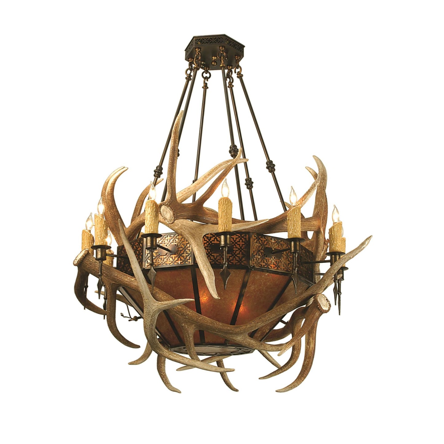 Meyda Lighting Antlers Elk 56 Inch 6 Light Chandelier Cp104267