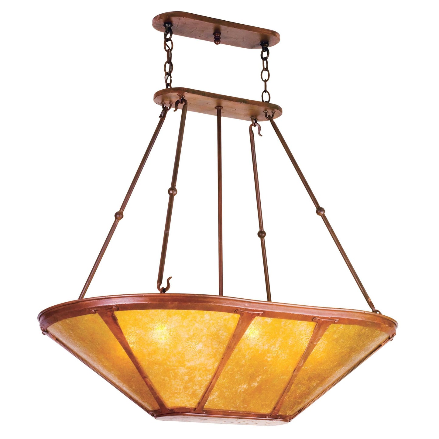 Meyda Lighting Van Erp Amber Mica 42 Inch Large Pendant Cp119383