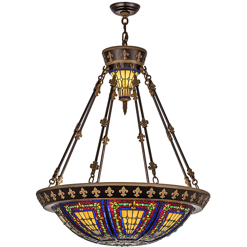 Meyda Lighting Fleur De Lis 28 Inch Large Pendant Cp119721