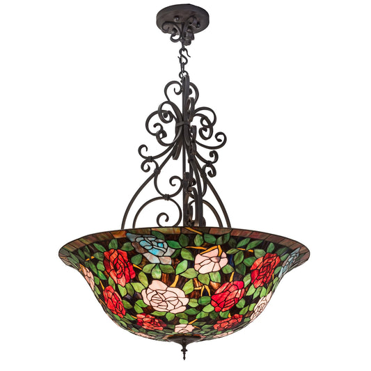 Meyda Lighting Tiffany Rosebush 38 Inch Large Pendant Cp120299