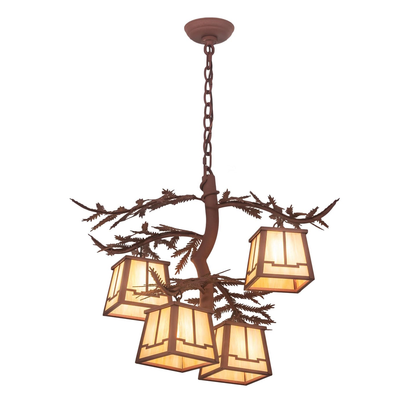 Meyda Lighting Pine Branch Valley View 26 Inch 4 Light Chandelier Cp120441