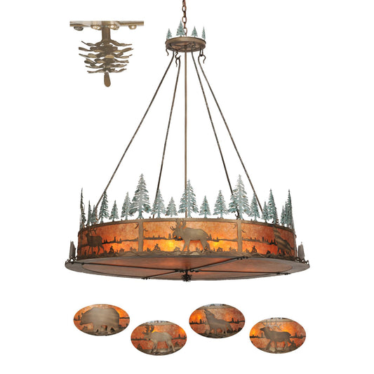 Meyda Lighting Wildlife At Pine Lake 72 Inch Large Pendant Cp120634