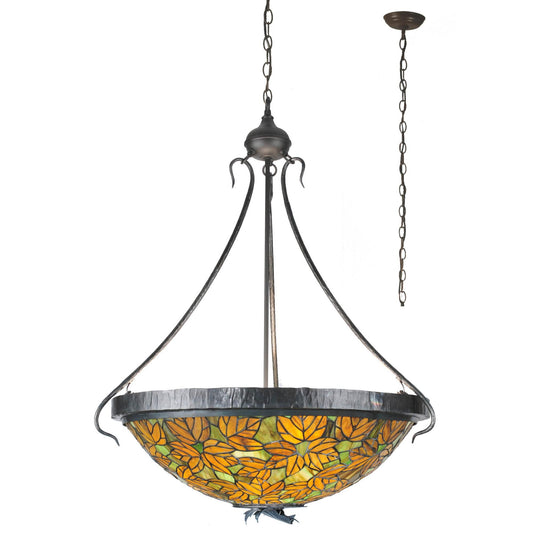 Meyda Lighting Tiffany Autumn Leaf 30 Inch Large Pendant Cp120736