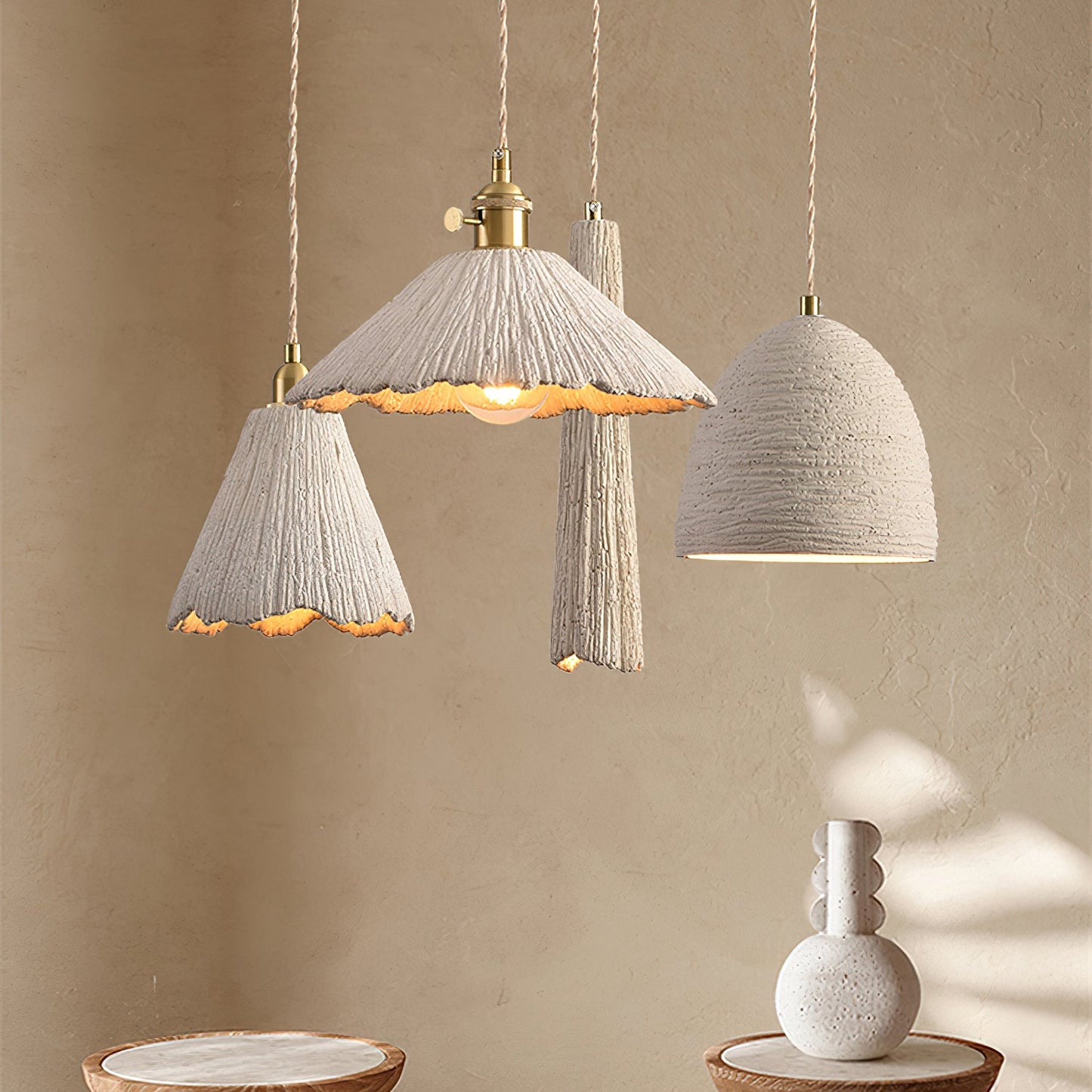 Microcement Ceiling light fitting Pendant Lamp