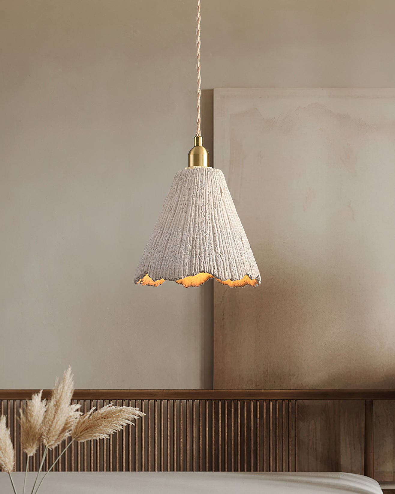 Microcement Ceiling light fitting Pendant Lamp