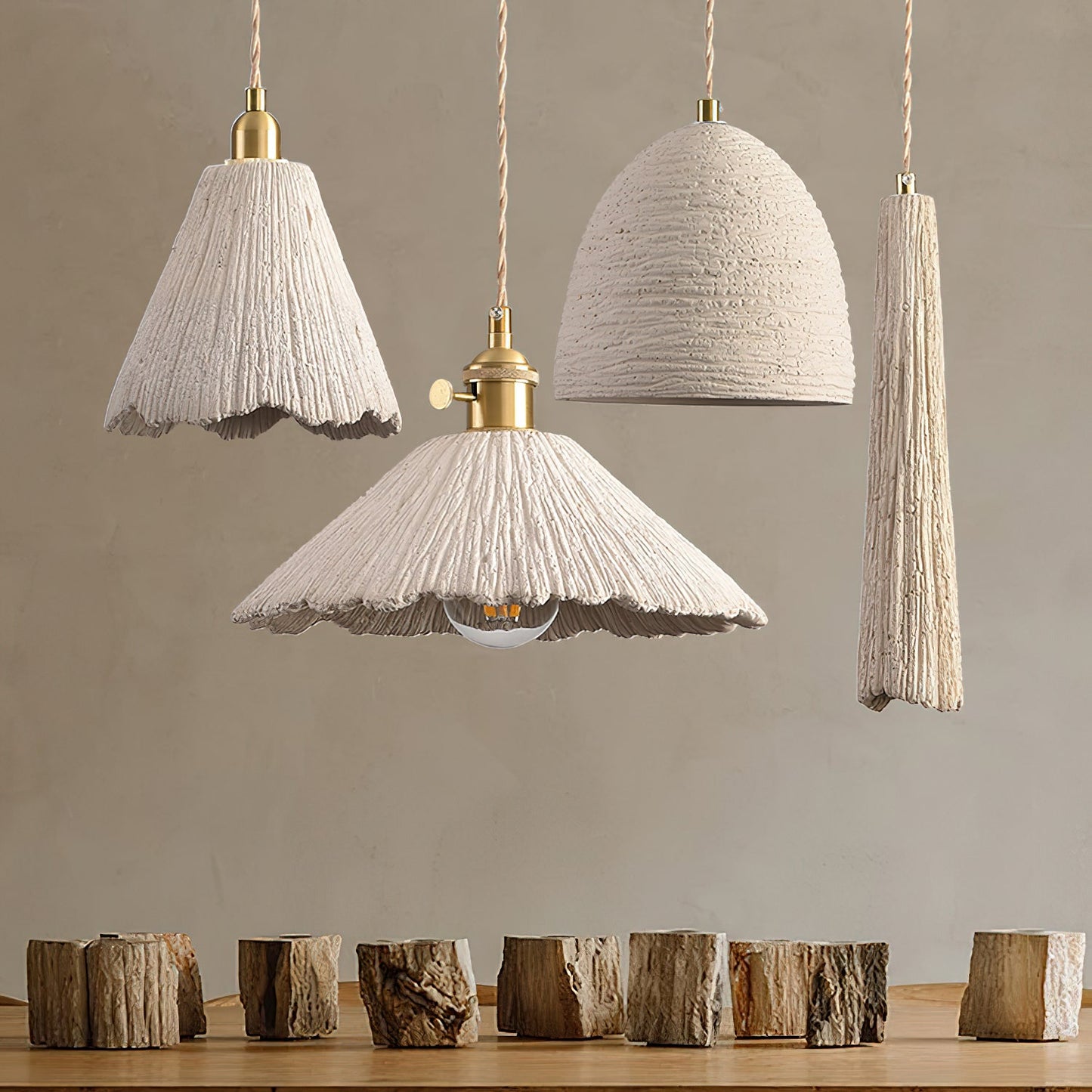 Microcement Ceiling light fitting Pendant Lamp