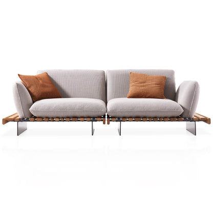 Mid-Century Slatted Deep Modular Sofa